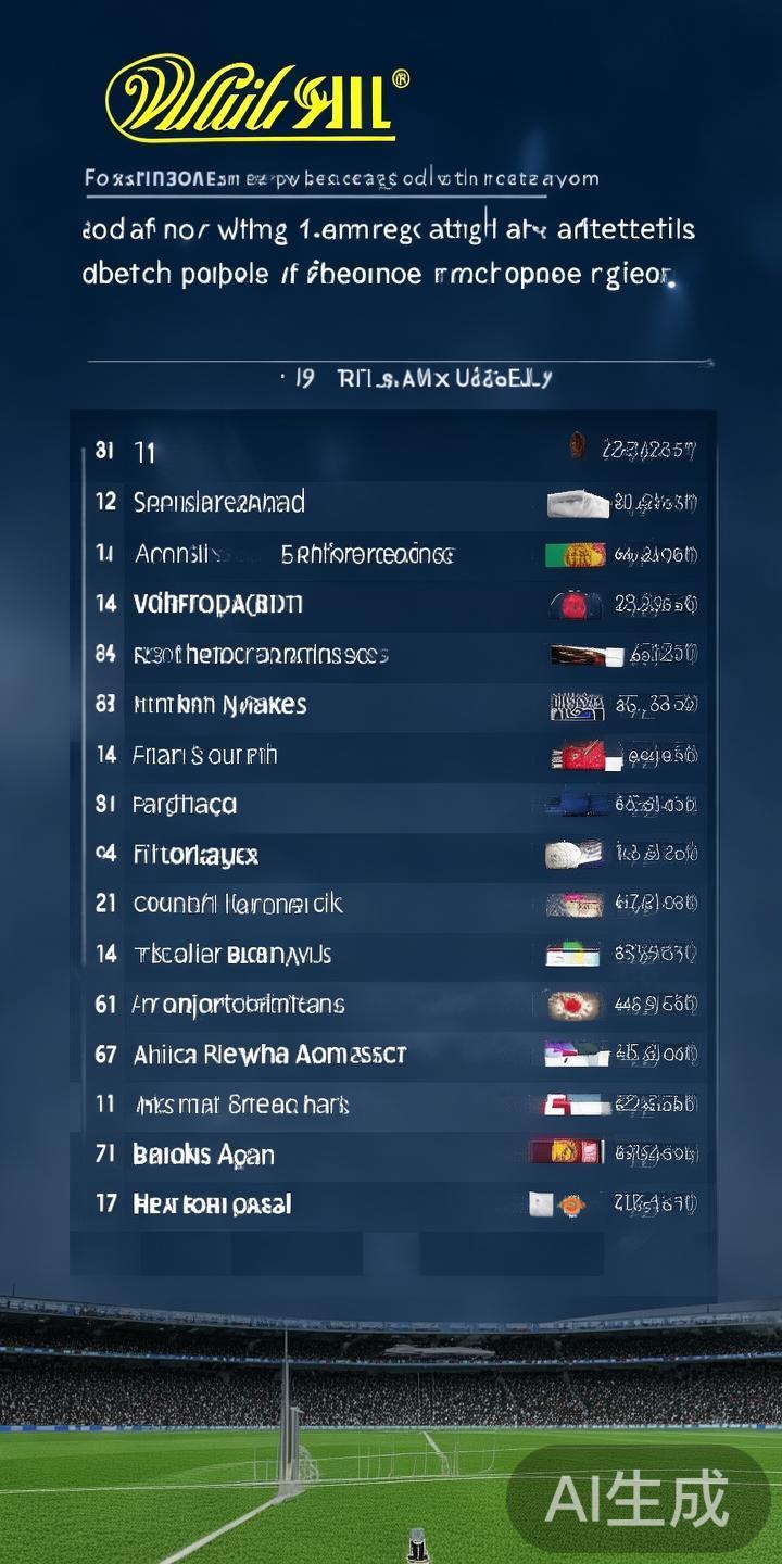 威廉希尔排名作为一种权威性的足球排名体系，广泛应用